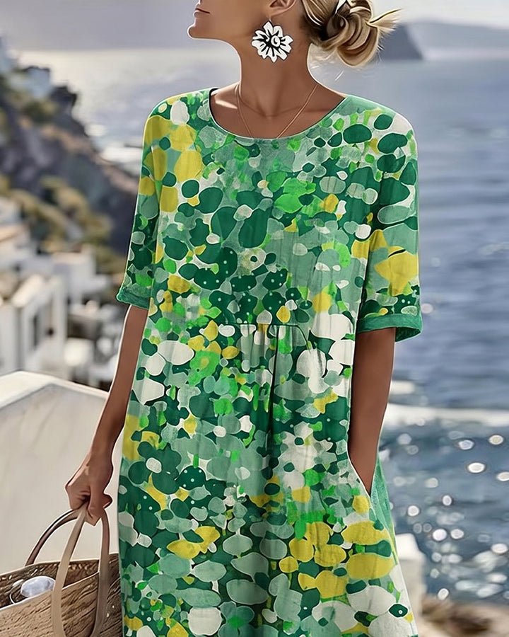 Chérie | Floral Midi Dress, Loose and Lightweight