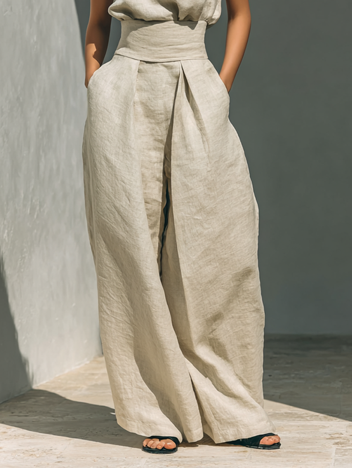 Lefèvre™ WIDE LEG COTTON PANTS FOR WOMEN