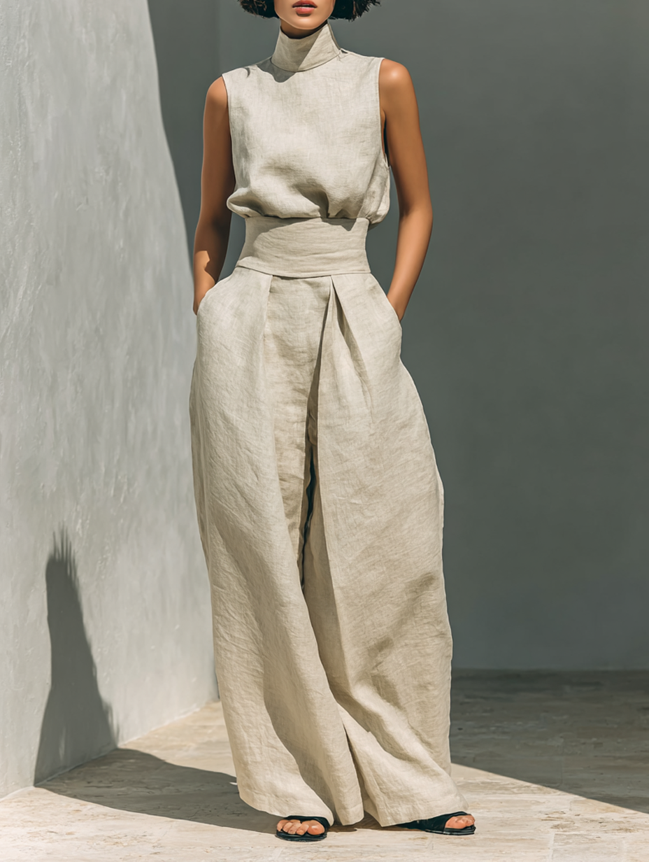 Lefèvre™ WIDE LEG COTTON PANTS FOR WOMEN