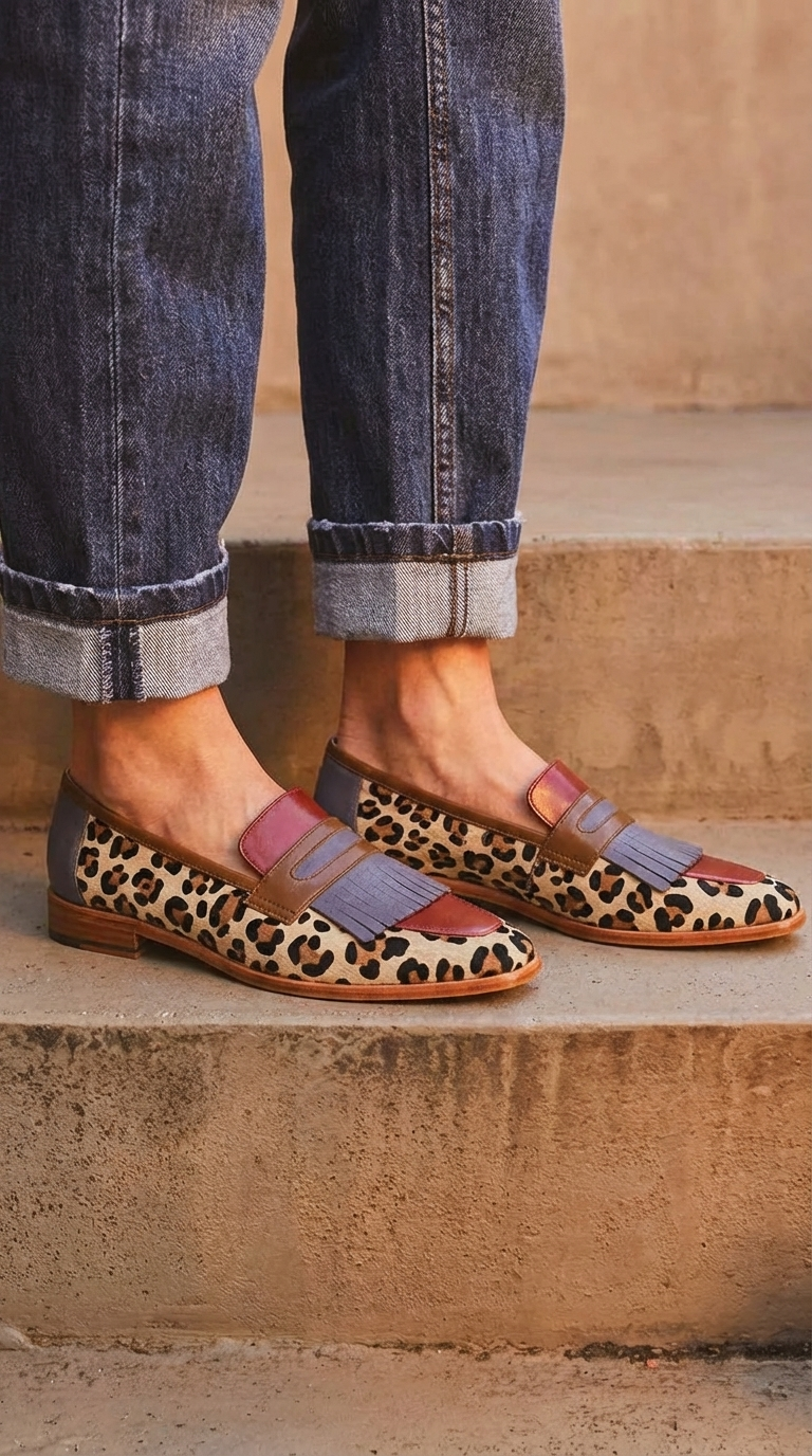 Zelda - Elegant Leopard Moccasin