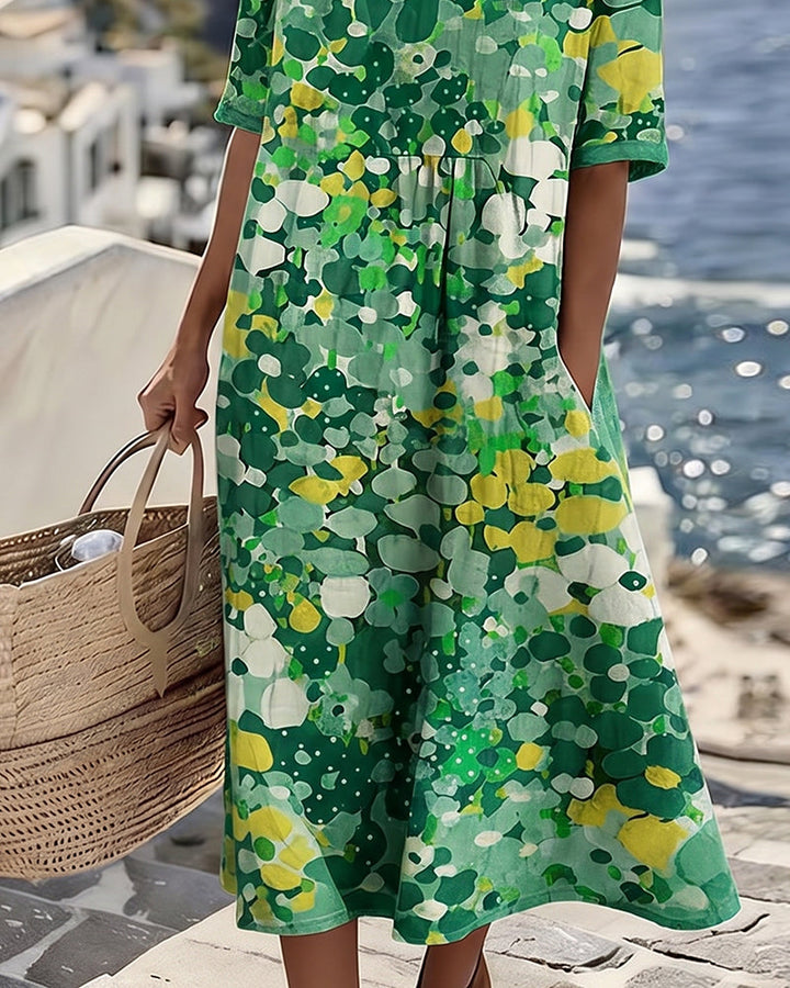 Chérie | Floral Midi Dress, Loose and Lightweight