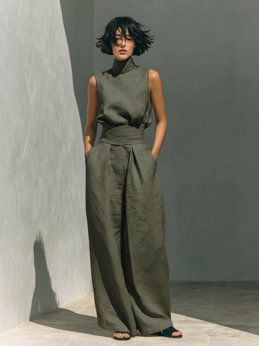 Lefèvre™ WIDE LEG COTTON PANTS FOR WOMEN