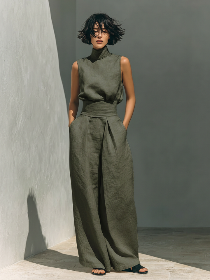 Lefèvre™ WIDE LEG COTTON PANTS FOR WOMEN