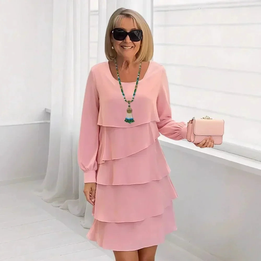 Madeleine – Elegant fluid dress with ruffles