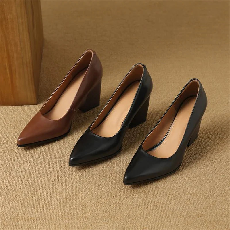 Zella Genuine Leather Heels