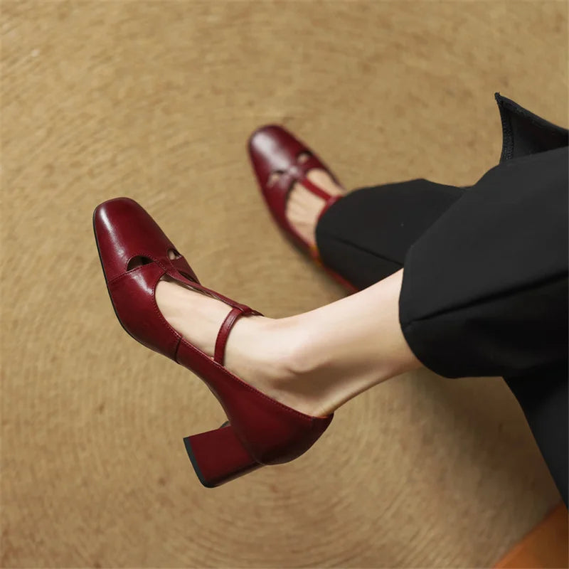 Alysa Genuine Leather Heels