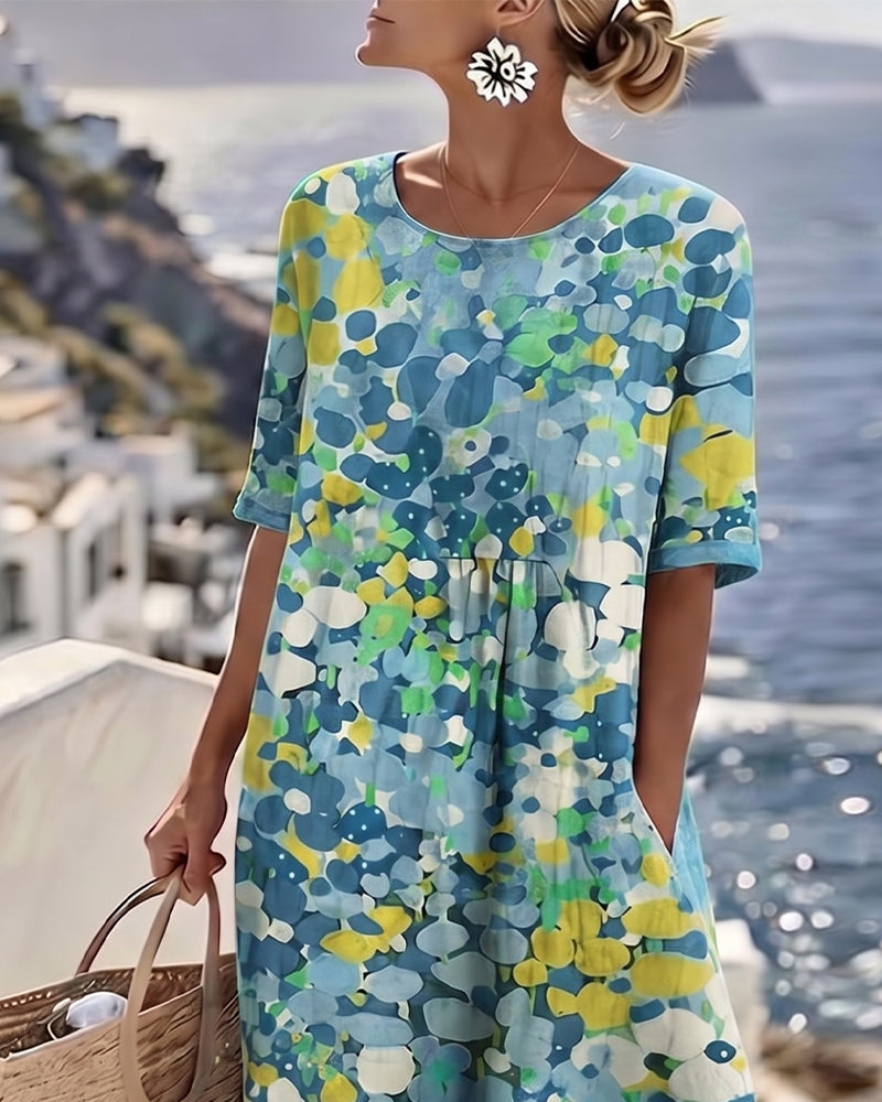 Chérie | Floral Midi Dress, Loose and Lightweight